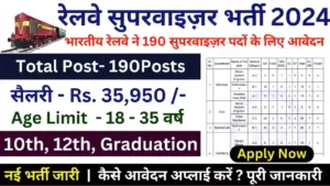 Railway Supervisor New Students Web Apply 2024