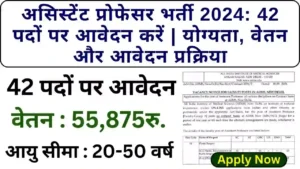 Assistant Professor Vacancy 2024